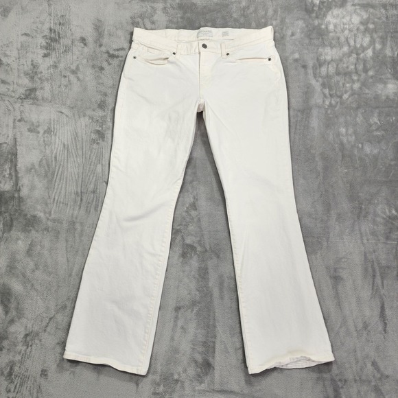 Lucky Brand Denim - Lucky Brand Jeans Womens 14/32 White Mid Rise Sweet Boot Bootcut Stretch Denim